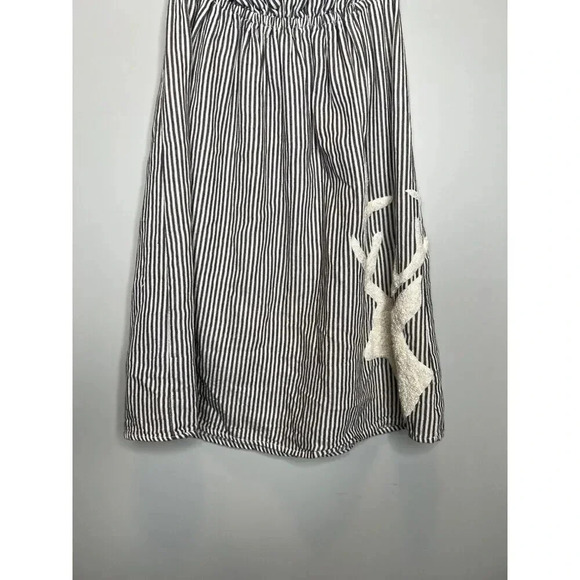 Judith March strapless dress elastic embroidered moose reindeer elk size SMALL - Picture 3 of 6